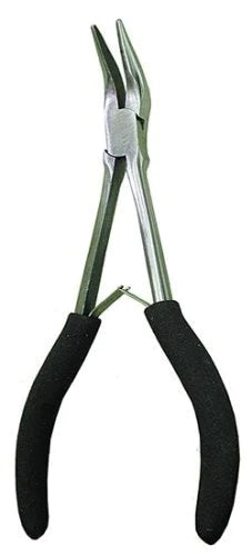 5-1/2 Inch Bent-Nose Pliers, Serrated Jaws, with Cutter - ES2479