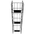 3 pocket magazine display rack 37.0"H x 9.0"D x 11.5"W; 2.87 CuFt, Black ES7243