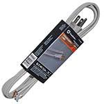 3-prong Power Supply Cord, wall plug to bare ends, 16x3, SPT-3, 125VAC 13A 4' long ES7384