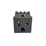 AC Power Plug Receptacles Snap-in IDC Panel Mount, Rating: 10A 125V AC ES7708