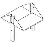 EQUIP SHELF, DOUBLE SIDE 23” rack. Clear Aluminum. More info on WEB... ES4231