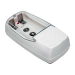 Battery charger for 6F22(9V)/AA/AAA Ni-MH/Ni-Cd; IP: 120VAC 60Hz 20mA; O/P: Output: AA/AAA 1.2VÅ~2 DC 90-120mA, 6F22: 9V X 1 DC 16mA; Features: 2 Individual Charging Channels, LED Indicator, Reserve polarity protection. Retractable AC 2-prong plug. ES5893