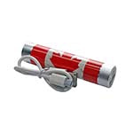 RapidFast Super Premium Battery Stick 2200ma Pocket size Power-To-Go with Flashlight. Input: 5VDC 0.8A Micro USB, Output 5VDC 1A USB-A CANADA-FLAG pattern ES7494