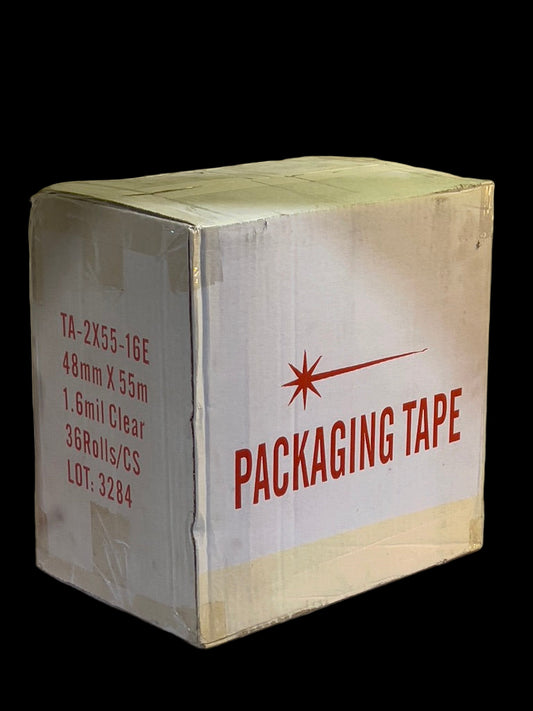 36 Roll Case - Clear Packaging Tape 2" Wide 60 Yards Long 1.6mil - ES7207