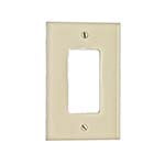 1-Gang Decora/GFCI Device Decora Wallplate, Midway Size, Thermoplastic Nylon, Device Mount