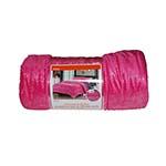 YZ Plush Comforter Mini-set (Pink). Twin size reversible comforter (63x86") and sham that fits standard pillows (20x26") set. ES6907