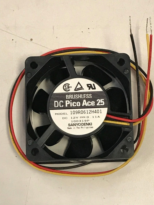 FAN 12VDC .11Amp 60X60X25 3WIRE 12-1/2” LONG TO BARE ENDS ES7753