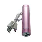 Premium battery stick 2600mAh. Pocket size Power-To-Go with Flashlight. Input: 5VDC 0.8A, Output 5VDC 1A (Pink). Compatible with iPad, iPhone, iPod touch, DROID, HTC and BlackBerry ES7478