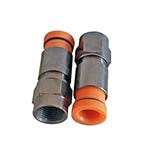 Compression Connector; Straight, Snap and Seal; One-Piece; Color coded Orange band. RG 59 ; RG 6, F Type, SNS Series ES7706