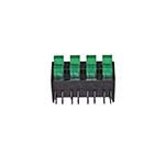 LED Circuit board Indicator (CBI), Quad Bi-Level Array, 2mm x 4mm Rectangular, Green, Flat ES7263