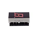 LED Display, 1-digit numeric, 7-segment, Bright Red, 0.3" (7.62mm), Common Anode, Right and Left hand decimals Black face, Red segments ES6682