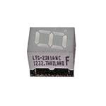 LED Display, 2-digit numeric, 7-segment, Green, 0.28" (7mm), Duplex Common Anode, Right hand decimal, Gray face, White segments ES6679