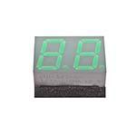 LED Display, 2-digit numeric, 7-segment, Green, 0.56" (14.22mm), Common Anode, Right hand decimal, Gray face, Green segments ES6675