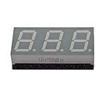 LED Display, 3-digit, 0.52" (13.2mm), Hyper Red, 34 LED, Common Anode, Right hand decimal, Gray face, white segments ES6660