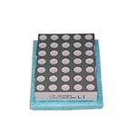 Numeric LED Display Module, 5X7 Array, 35 LED, Super Red 2.0" Gray face, White Segments, Low power, Anode Column, Cathode Row ES6767
