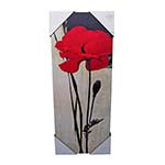 Set of 4 Rouge Floral I/II Printed Canvas's by Ivo. 20"H, 8"W, 1"D ES7444