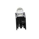 LED, Bright White, Water Clear, T-1 diameter, 2.0mm (.078") from Body, Black housing ES6647
