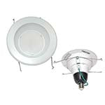 Retrofit Trim Module, 6", 10.5W, 600-lumens, LED Color Temperature 2700K, CRI:80. Replaces 65W Incandescent lamp. Recessed housing. Dimmable with most incandescent, magnetic low voltage and electronic low voltage dimmers. ES7357