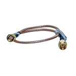 RF Coaxial cable assembly, Straight SMA plug to Straight SMA plug, RG316 cable, 12" ES7607