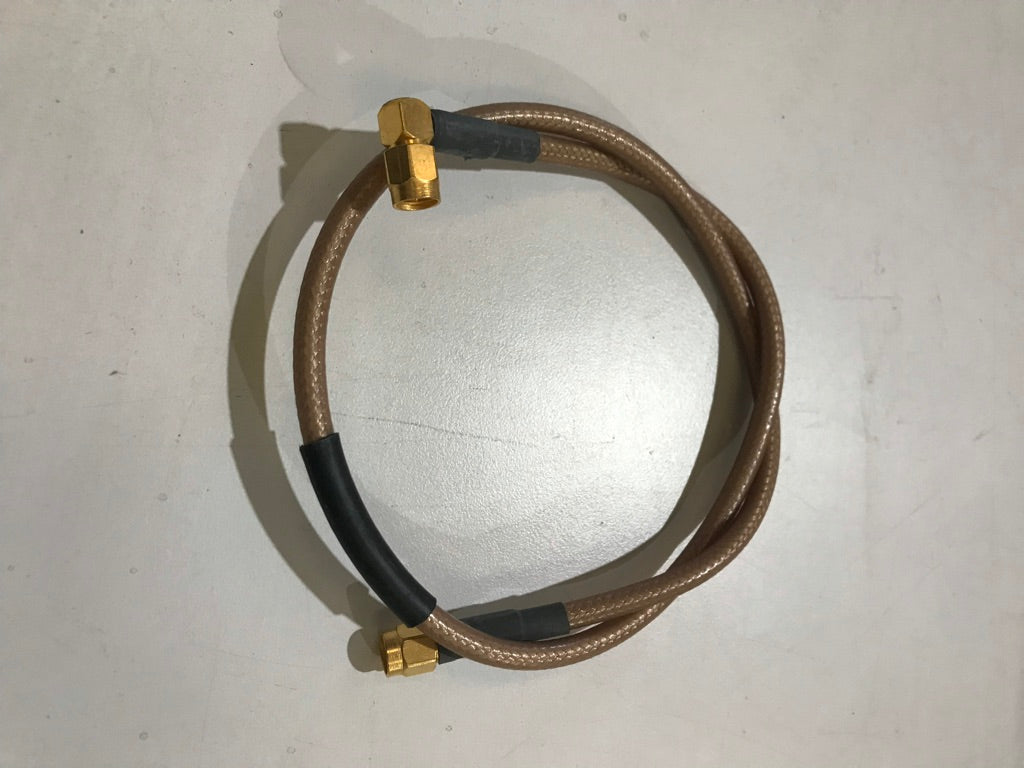 RF SMA cable Male (Straight) to Male (90 deg Angle) 21" long ES7606