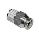 Connector, Straight 1/4" x 6mm Male with sealant ES6030